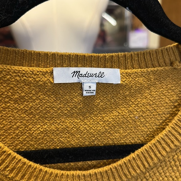 Madewell Mustard Small High/Low hem Sweater - Picture 2 of 4